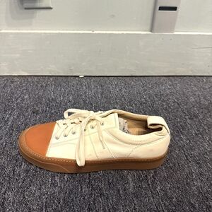 Eleventy Cream and Tan Athletic Shoes